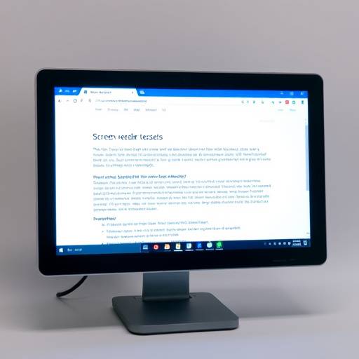 Ein Screenshot eines Screenreaders, der eine Webseite vorliest, um die Funktion der Technologie zu veranschaulichen.